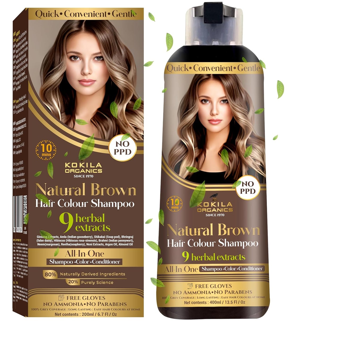 Natural Hair Color Shampoo with Conditioner