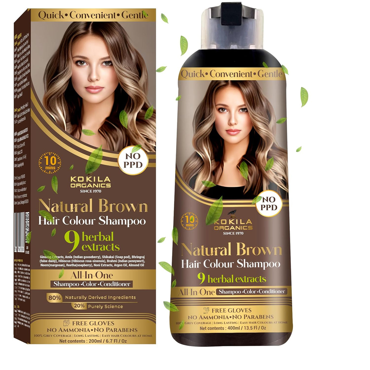 Natural Hair Color Shampoo with Conditioner