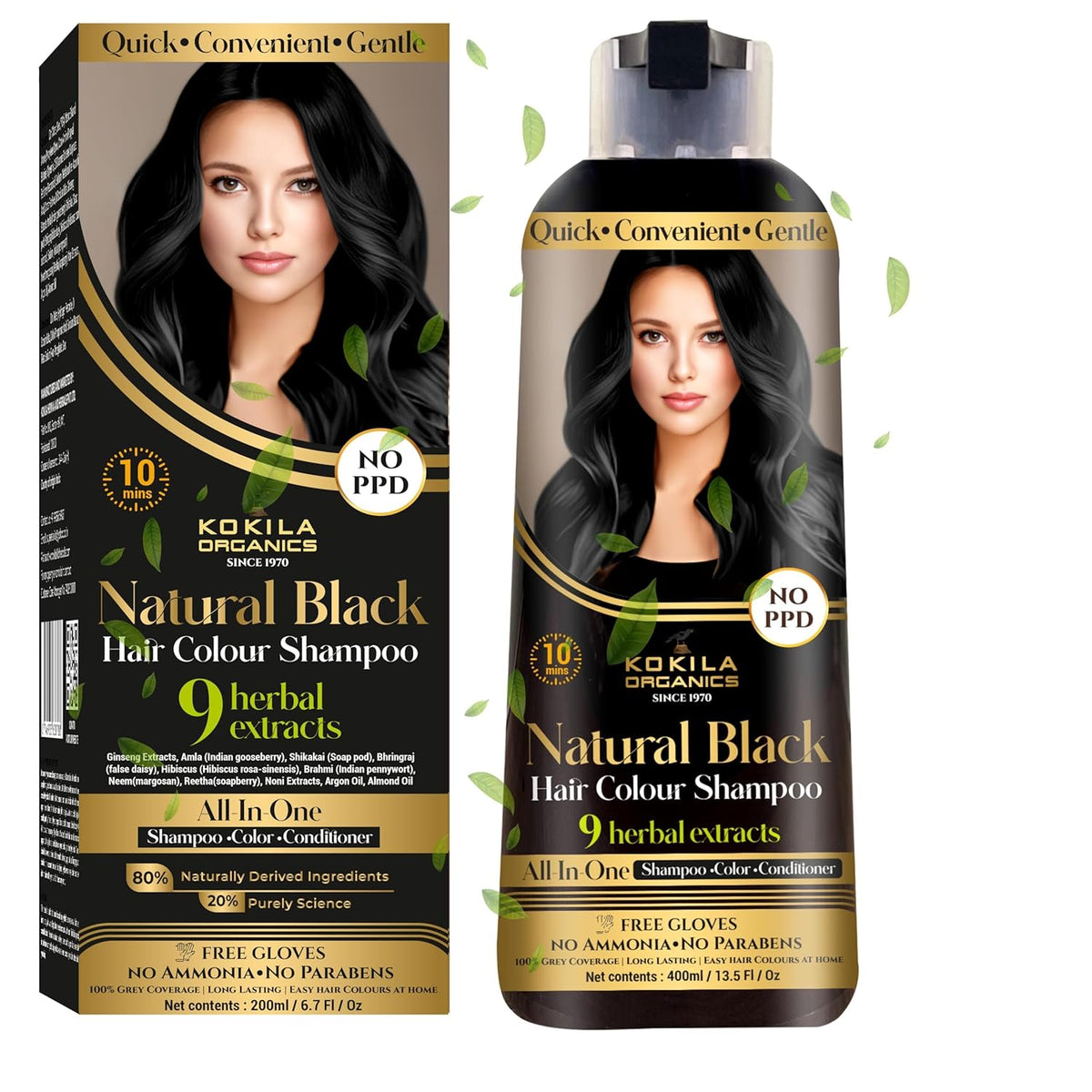 Natural Hair Color Shampoo with Conditioner