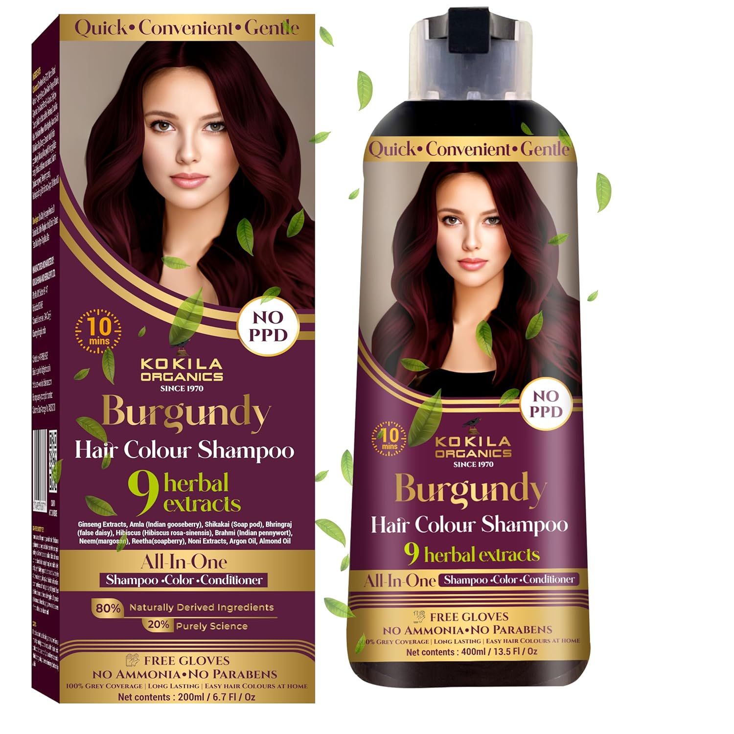 Natural Hair Color Shampoo with Conditioner