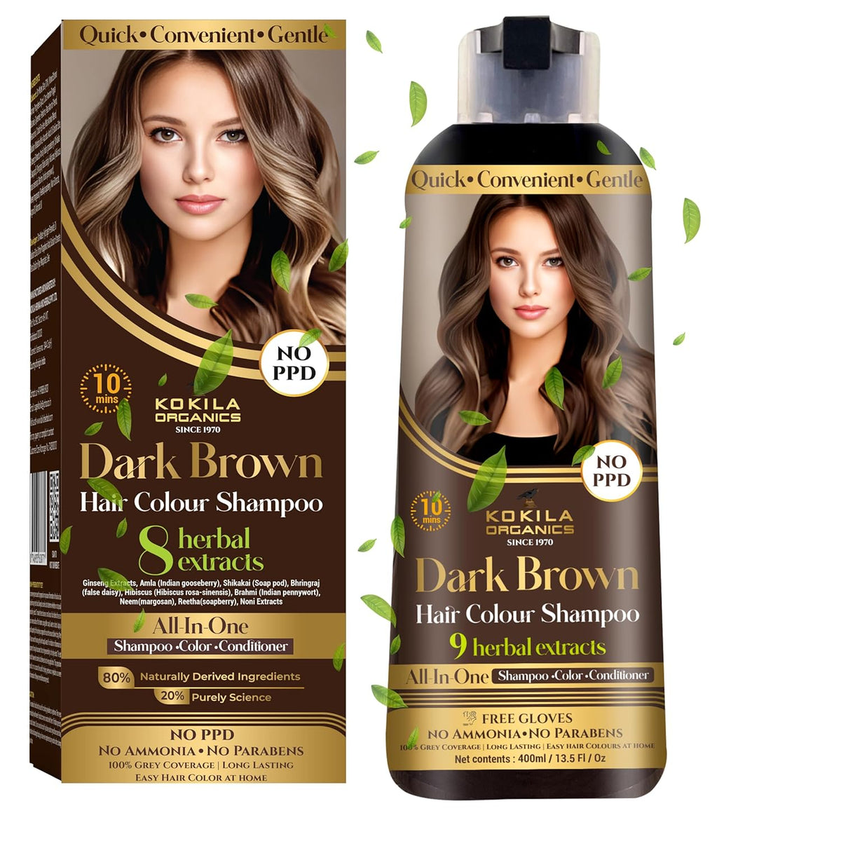 Natural Hair Color Shampoo with Conditioner